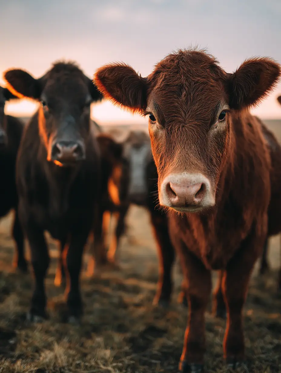 Pasture-raised cattle at Pine Ridge Beef in Richmond, Kentucky