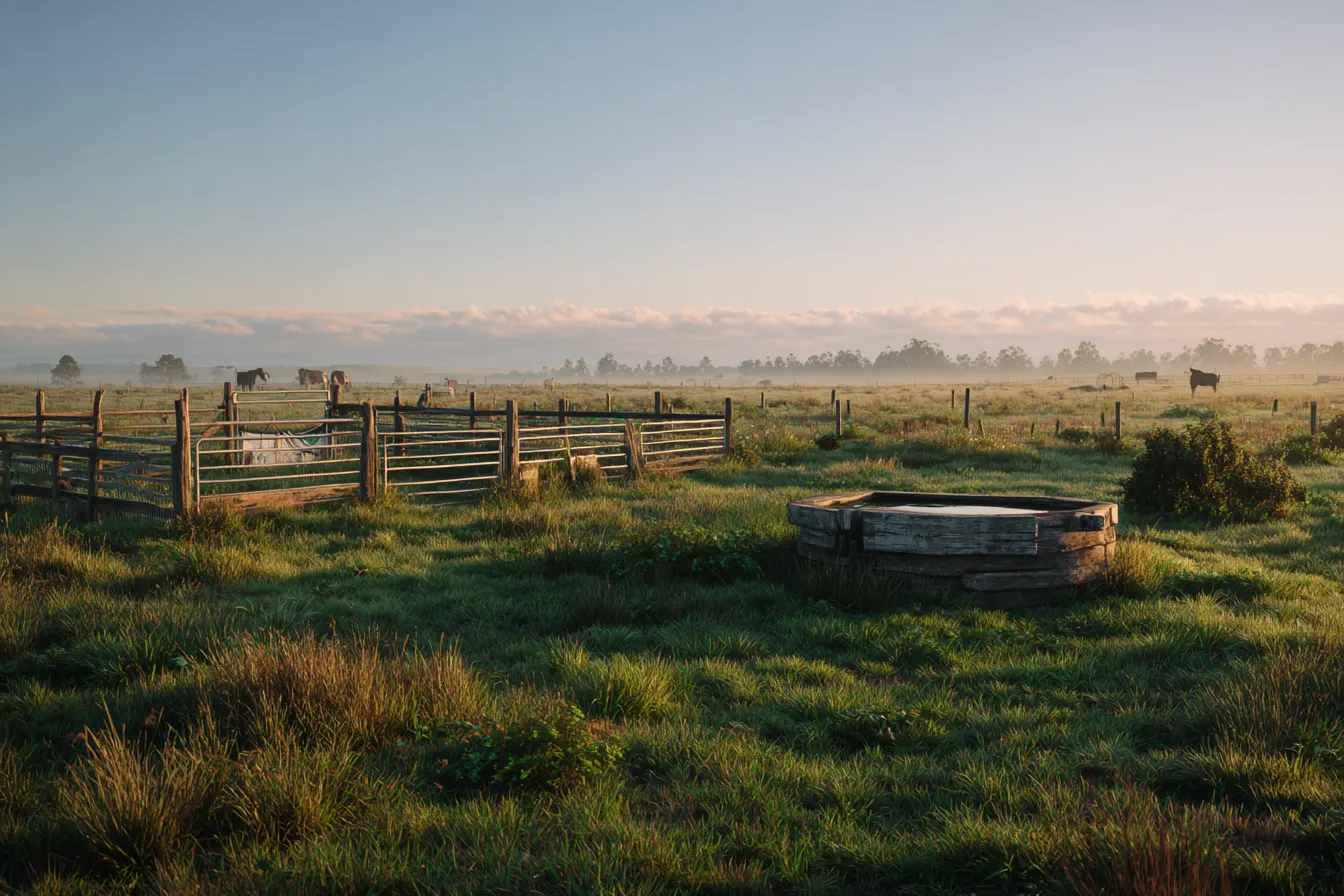 Pasture fencing and grazing rotation setup