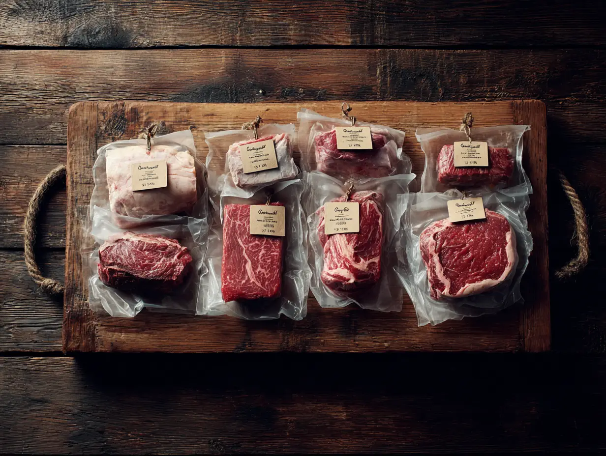 ¼ Share beef share example packaging